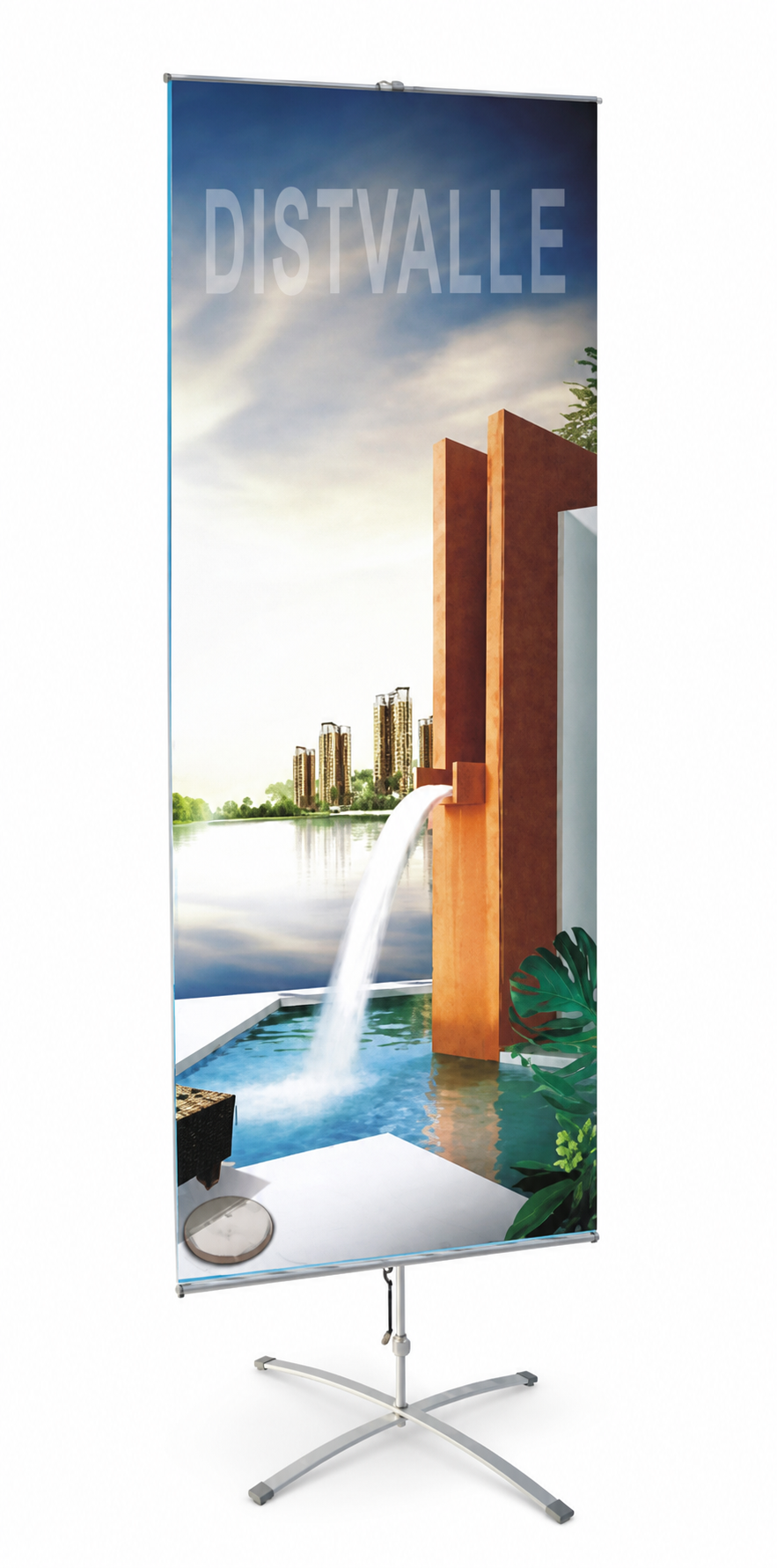 Cross single side picture shelf